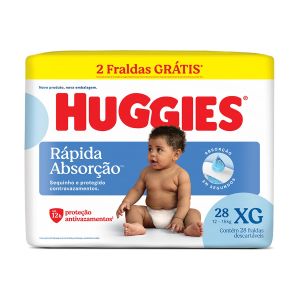 Fralda Huggies Tripla Proteção Meguinha Tamanho Xg Com 28 Unidades