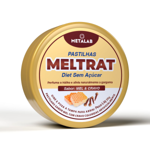 Meltrat Pastilhas Diet 28g  Sabor Mel e Cravo Metalab