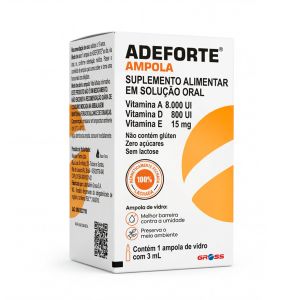 Polivitamínico Adeforte 8.000UI Com 1 Ampola de 3ml