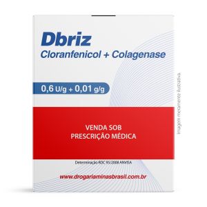 Dbriz Colagenase 0,6U Com Cloranfenicol 0,01g Pomada Dermatológica 30g e 1 espátula plástica