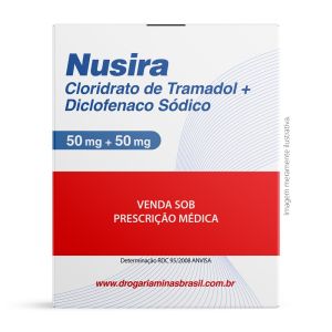 Nusira Cloridrato de Tramadol 50mg Com Diclofenaco Sódico 50mg Com 20 Comprimidos Adium