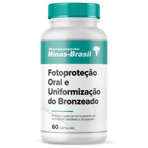 Fotoproteção Oral E Uniformização Do Bronzeado Com 60 Cápsulas