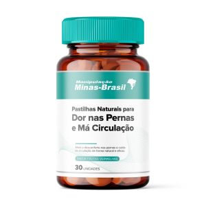 Pastilhas Naturais Para Dor Nas Pernas E Má Circulação 30 Unidades Sabor Frutas Vermelhas