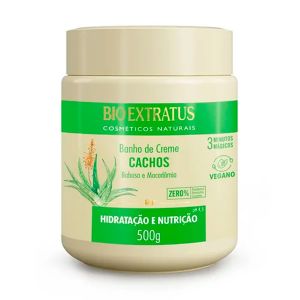 Banho de Creme Cachos Babosa e Macadâmia 500g Bio Extratus