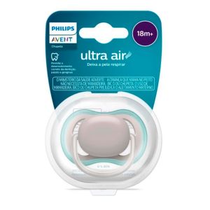 Chupeta Ultra Air 18M+ Cinza E Verde Philips Avent