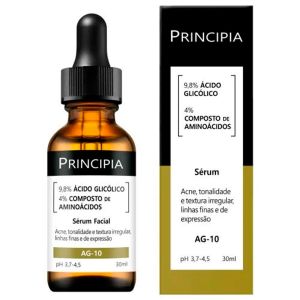 Sérum 9,8% Ácido Glicólico + Aminoácidos Principia Skincare Ag-10 Com 30ml