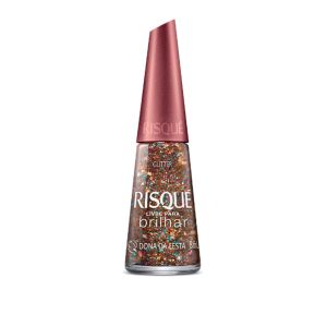Esmalte Glitter Livre Pra Brilhar Dona da Festa 8ml Risqué