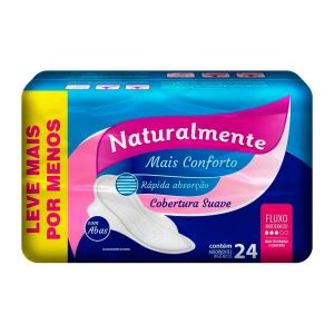 Absorvente Naturalmente Mais Conforto com Abas Leve 24 Pague 18