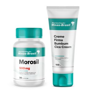 Kit Morosil 500Mg 30 Cápsulas + Creme Firma Bumbum Cica Cream 100Ml