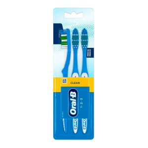 Escova de Dente Oral B 123 Limpeza Brilhante Com 3 Unidades