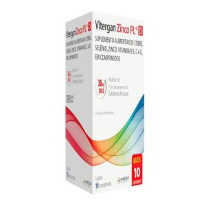 Suplemento Alimentar Vitergan Zinco PL D Com 70 Comprimidos Marjan