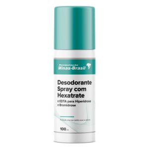 Desodorante Spray Com Hexatrate E EDTA Para Hiperidrose E Bromidrose 100Ml