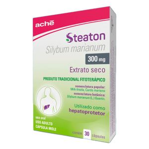 Steaton Silimarina 300mg Hepatoprotetor Com 30 Cápsulas Aché