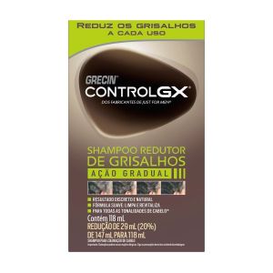 Shampoo Control GX Redutor De Grisalhos Ação Gradual Com 118ml Grecin