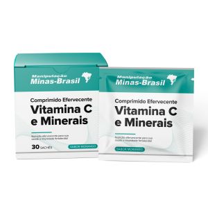 Comprimido Efervecente De Vit C E Minerais Com 30 Unidades Sabor Morango