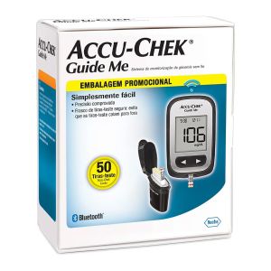 Kit Monitor De Glicemia Accu-Chek Guide Me Com 50 Tiras Roche
