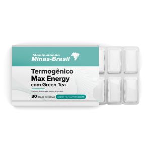 Termogênico Max Energy Com Green Tea 30 Balas De Goma Sabor Frutas Vermelhas