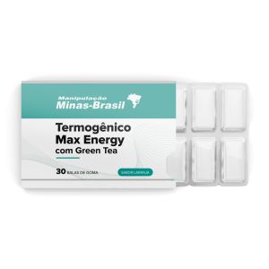 Termogênico Max Energy Com Green Tea 30 Balas De Goma Sabor Laranja