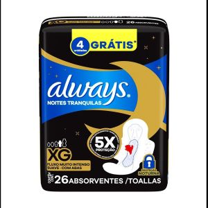 Absorventes Noites Tranquilas Suave XG 26 Unidades Always