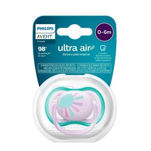 Chupeta Avent Ultra Air Unitária Decorada Sol 0-6M Rosa - Philips