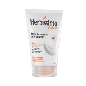 Desodorante Antitranspirante Creme Coco e Vitamina C 72h 55g Herbíssimo Care
