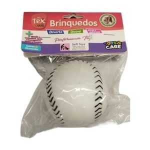 Brinquedo Bola De Vinil Pet Baseball Macio 7cm Tex