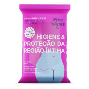 Lenços Umedecidos Free Wipes Íntimo Com 16 Lenços FreeBrands