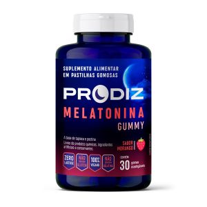 Melatonina Gummy Morango Com 30 Gomas Mastigáveis Prodiz