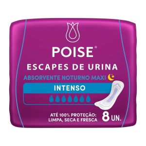 Absorvente Para Escapes De Urina Noturno Maxi 8 Unidades Poise