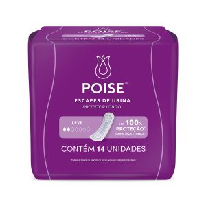Protetor Diário Poise para Escape de Urina Absorção Leve 14 Unidades