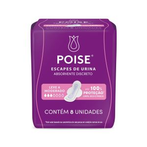 Absorvente Para Escapes De Urina Discreto Moderado 8 Unidades Poise