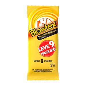 Preservativo Com 9 Unidades Retardante Blowtex