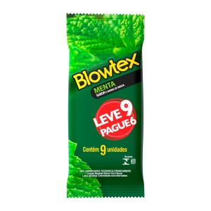 Preservativo Com 9 Unidades Menta Blowtex