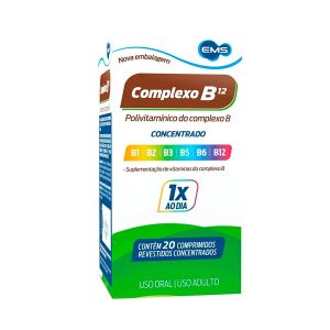 Complexo B Polivitamínico Concentrado Com 20 Comprimidos Ems