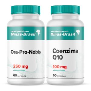 Kit Anti-Inflamatório Ora-Pro-Nóbis 250Mg 60 Cápsulas E Coenzima Q10 100Mg 60 Cápsulas