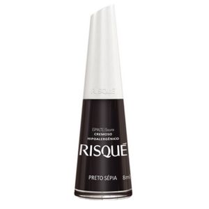 Esmalte Risqué Cremoso Preto Sépia 8 ML
