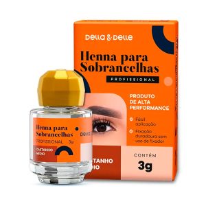 Henna Para Sobrancelha Castanho Médio 3g Della E Delle