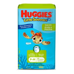 Fralda Huggies Little Swimmers Praia e Piscina P/M 11 Unidades