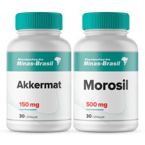 Kit Morosil 500mg 30 Cápsulas + Akkermat 150mg 30 Cápsulas
