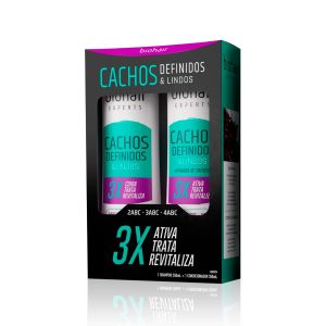 Kit Shampoo E Condicionador Cachos Definidos 350ml Cada Biohair