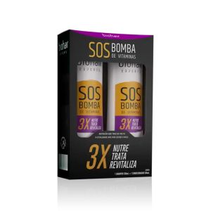 Kit Shampoo E Condicionador Bomba De Vitaminas Sos 350ml Cada Biohair