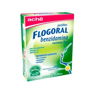 Flogoral Pastilhas Sabor Menta 8 Unidades Aché