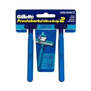 Aparelho De Barbear Gillette Prestobarba UltraGrip Pele Sensível 02 Unidades