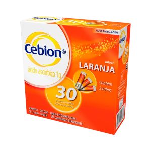 kit Vitamina C Efervescente Cebion 1g Laranja 30 comprimidos P&g