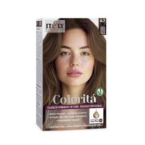 Coloração Permante Em Creme Coloritá Color 6.7 Louro Escuro Marrom Itely Hair Fashion