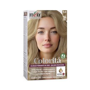 Coloração Permanente Em Creme Coloritá Color 9.0 Loiro Muito Claro Itely Hair Fashion