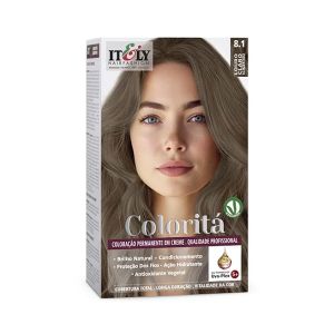 Coloração Permanente Em Creme Coloritá Color 8.1 Louro Claro Acinzentado Itely Hair Fashion