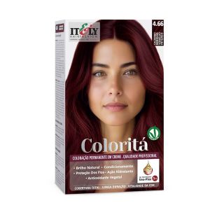 Coloração Permanente Em Creme Coloritá Color 4.66 Castanho Médio Vermelho Intenso Itely Hair Fashion