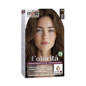 Coloração Permanente Em Creme Coloritá Color 7.3 Louro Médio Dourado Itely Hair Fashion