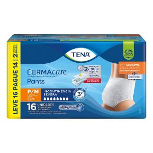 Roupa Íntima Descartável Dermacare Pants 16 Unidades P / M Tena